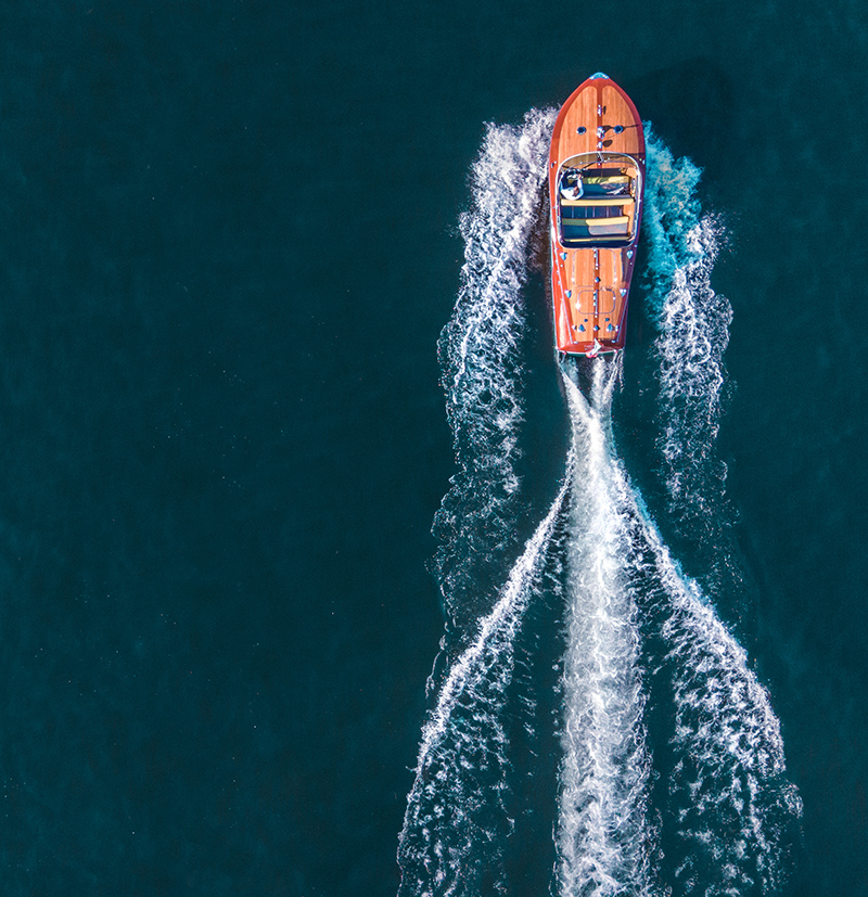 Old,Boat,On,Lake,Como,Italy,-,Speedboat,From,Drone